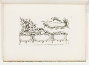 Partie des ornements de la Carte Chronologique du Roi faite en 1733, pl. 35 dans Oeuvre de Juste Aurèle Meissonnier - Juste Aurèle Meissonnier