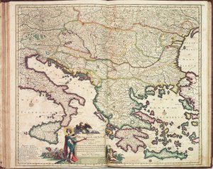 Atlas de Justus Danckers : Hongrie et Grèce, vers 1688