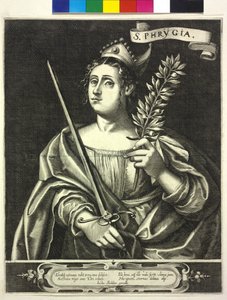 Gravure de Justus Sadeler phrygienne Sibylle - Justus Sadeler