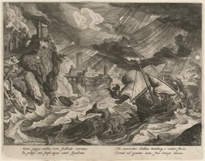 Jonas jeté dans la mer agitée