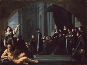 Les sénateurs de Florence prêtant allégeance à Ferdinando II de