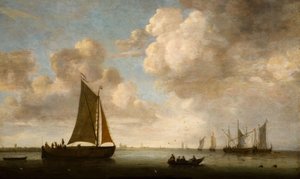 Vue lointaine de la côte néerlandaise - Justus Verwer