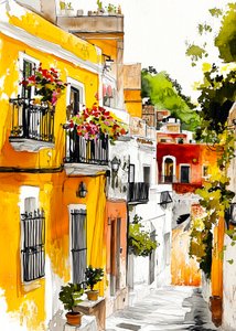 Ruelle méditerranéenne haute en couleur - Justyna Jaszke