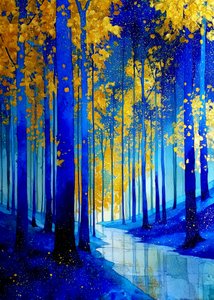 La forêt bleue dorée