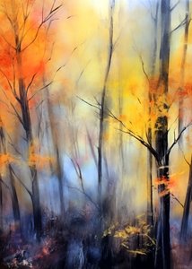 Forêt automnale brumeuse - Justyna Jaszke