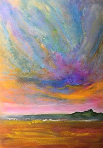 Paysage abstrait aux couleurs vives - Justyna Jaszke