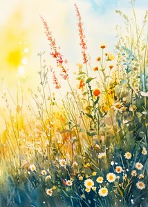 Fleurs de prairie aux couleurs éclatantes - Justyna Jaszke