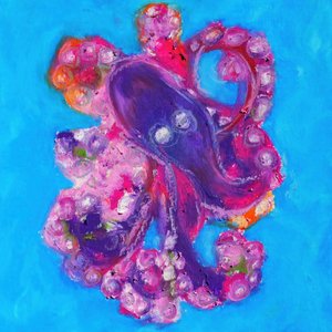 Poulpe violet vibrant