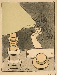 Femme et Lampe, pub. 1894 - József Rippl Rónai