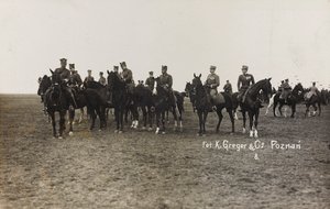 Album Jack Bosio - Campagne de guerre 1917-1920 : Mission militaire en Pologne (Varsovie - Posen) mars-avril 1919, une batterie de chevaux à Posen (Poznan) - K. Greger