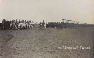 Album "Jack Bosio - Campagne de guerre 1917-1920": Mission militaire en Pologne (Varsovie - Posen) mars-avril 1919, une batterie de chevaux à Posen (Poznan), 03-04/1919 - K. Greger