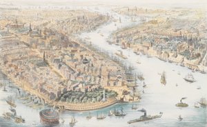 New-York depuis le sud-ouest, vers 1852 - K. Th. Westermann