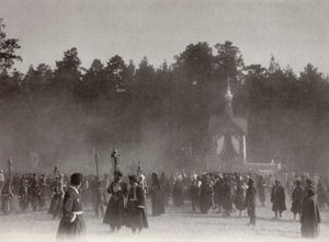 Procession de Pâques, monastère de Sarov, Russie, 1903