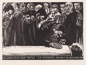 Feuille commémorative pour Karl Liebknecht, 1920