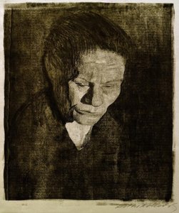 Tête de femme baissée - Käthe Kollwitz