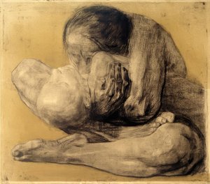 Käthe Kollwitz, Femme avec enfant mort / 1903