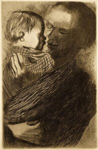 Mère avec enfant dans les bras - Käthe Kollwitz