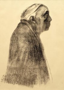 Autoportrait de profil vers la droite - Käthe Kollwitz