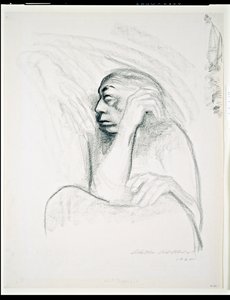 Autoportrait avec la main de la mort, 1924 - Käthe Kollwitz