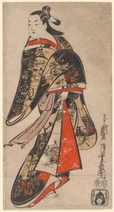 Courtisane marchant - Kaigetsudo Anchi