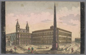 Vue de la Piazza di San Giovanni in Laterano à Rome - Kaiserlich Franziskische Akademie