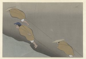 Tirer un bateau (Mifune, Fleurs de cent mondes, Momoyogusa) - Kamisaka Sekka