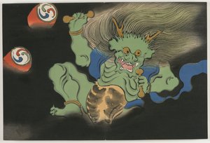 Fleurs de Cent Mondes (Momoyogusa) : Dieu du Tonnerre - Kamisaka Sekka
