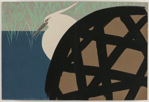 Fleurs de Cent Mondes (Momoyogusa) : Héron Blanc - Kamisaka Sekka