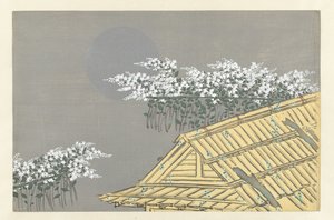 Fleurs blanches près de la maison (série Fleurs de cent mondes) - Kamisaka Sekka