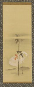 Coq et bambou, période Edo - Kanô Yôboku Tsunenobu