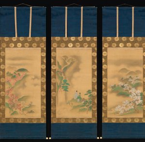 Cascade de Nunobiki, Mont Yoshino, et rivière Tatsuta, après 1709 - Kanô Yôboku Tsunenobu
