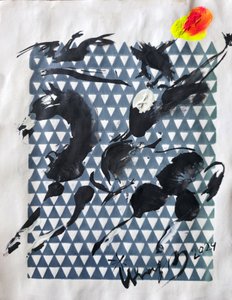 Motif abstrait dynamique