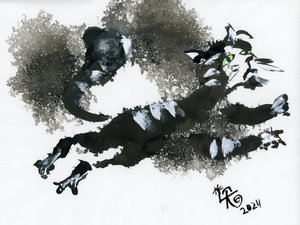 Le chat bondissant à l