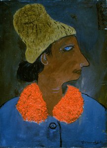 La femme au col orange