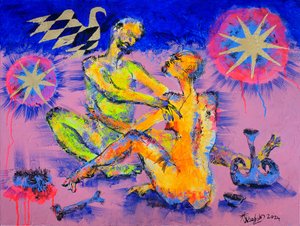 Une étreinte intime et passionnée