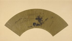 Rivière et soleil rouge, période Edo, début du 19ème siècle - Kano Isen