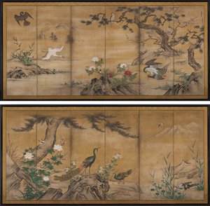 Oiseaux et fleurs