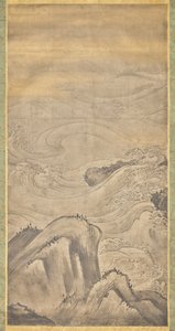Roches et vagues - Kano Motonobu
