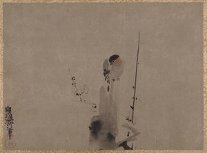 Oiseau sur un prunier