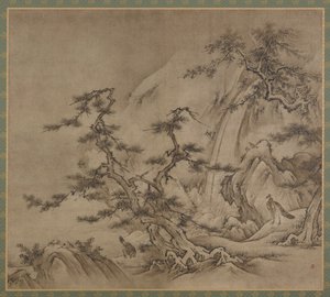 Paysage, période Muromachi, 1519-1592 - Kano Shoei
