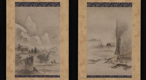 Deux vues des Huit Vues des rivières Xiao et Xiang, début du 16e siècle