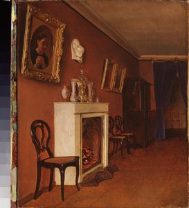Intérieur avec une cheminée - Kapiton Alekseevich Zelentsov
