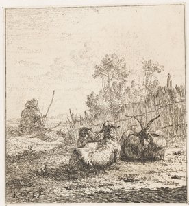 Chèvre et deux moutons (Animaux)