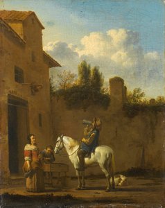 Trompette monté prenant un verre - Karel Du Jardin