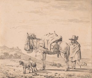 Homme avec un mulet - Karel Dujardin
