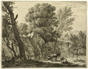 Le Packer avec deux ânes - Karel Dujardin
