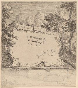 Page de titre avec fontaine - Karel Dujardin