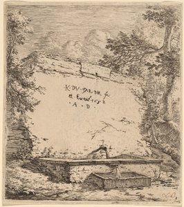 Page de titre avec fontaine - Karel Dujardin