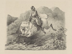 Soldat en fuite à cheval - Karel Frederik Bombled