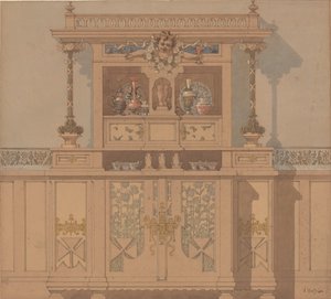 Conception pour un meuble à façade brisée - Karel Vitezslav Masek